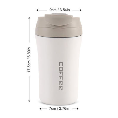 Tazza da caffè da viaggio isolante a vuoto in acciaio inossidabile da 14 oz/400 ml con tappo e paglia
