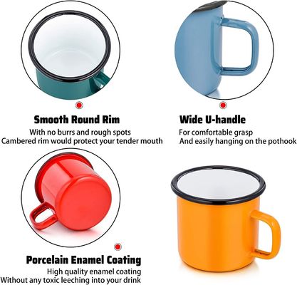Logo personalizzato Enamello Camping Tazza di caffè Europa Stile di design con accessori HANDGRIP
