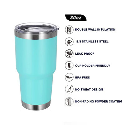 10*19.5CM Logo personalizzato Acciaio inossidabile doppio muro Tazza da caffè con paglia e coperchio