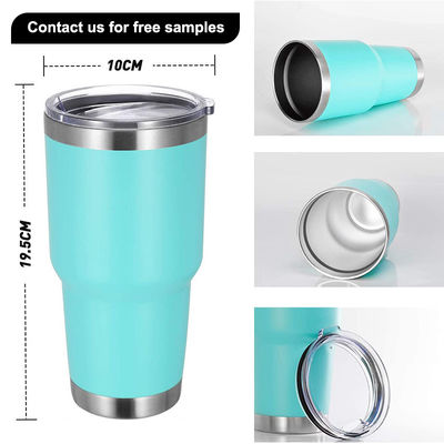 10*19.5CM Logo personalizzato Acciaio inossidabile doppio muro Tazza da caffè con paglia e coperchio