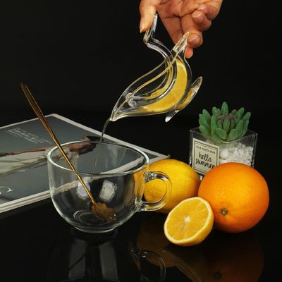 Succatore portatile trasparente di frutta Acrilico Manuale Limone Slice Squeezer per agrumi