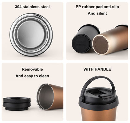 500 ml Capacità Tazza di viaggio a vuoto stainless steel a vuoto con maniglia
