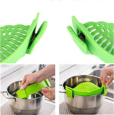 Clip On filtro per pentole Panna si adatta a tutte le pentole e ciotole filtro da cucina in silicone