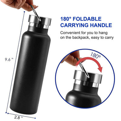 Isolazione termica Acciaio inossidabile Bottolina sportiva a vuoto con presa a mano e con coperchio