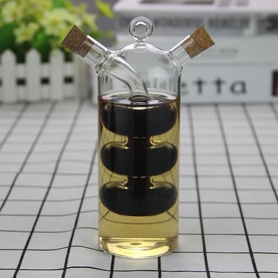 Convenient Glass 2 in 1 Separator Oil Water Sauce Pot per cucina 350ml 100ml Capacità