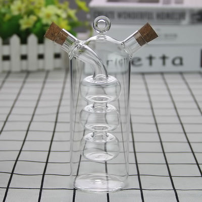 Convenient Glass 2 in 1 Separator Oil Water Sauce Pot per cucina 350ml 100ml Capacità