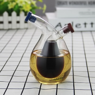 Convenient Glass 2 in 1 Separator Oil Water Sauce Pot per cucina 350ml 100ml Capacità
