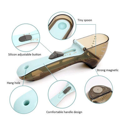 Cucchiaio di misura digitale regolabile in materiale PP con coppa di misura in plastica a scala 18*7,5CM