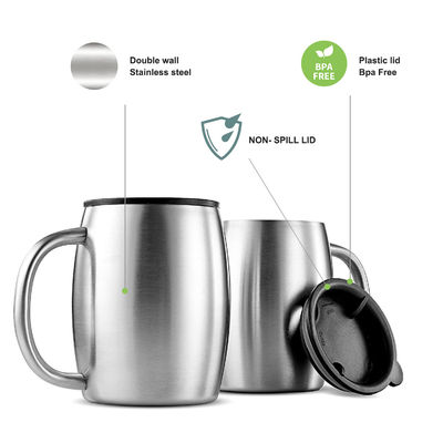 Boccale da birra in acciaio inossidabile a doppia parete con bicchieri OEM personalizzati in stile design europeo