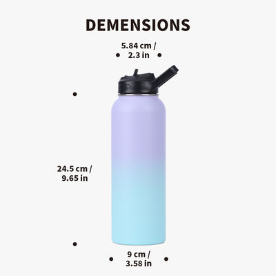 Performance di isolamento termico Tenere freddo per 24 ore 32oz bottiglia d'acqua in acciaio inox