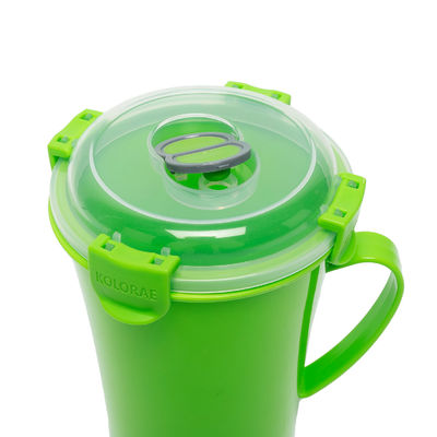 Cibo personalizzato BPA Free Microonde Collezione tazza di zuppa con coperchio e ventilazione di rilascio di vapore
