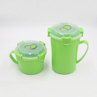 Cibo personalizzato BPA Free Microonde Collezione tazza di zuppa con coperchio e ventilazione di rilascio di vapore