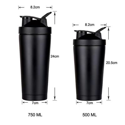 Logo personalizzato accettabile 500g BPA Free Gym Isolato Shaker bottiglia con design portatile