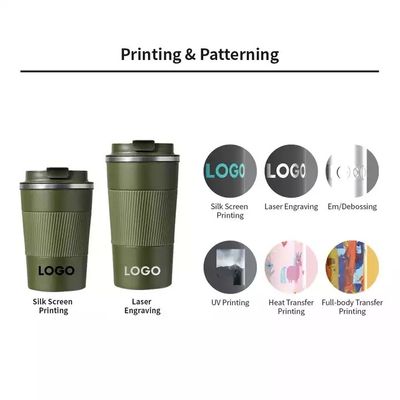 Tazza da caffè in acciaio inossidabile da 380 ml per viaggi in auto Colori personalizzati accettati