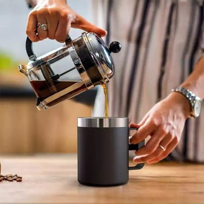 Acciaio inossidabile a doppia parete isolato per viaggi a vuoto Tazze da caffè con maniglia per campeggio