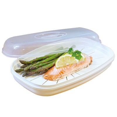 Cose da cucina per vapore a microonde senza BPA per pesce in plastica