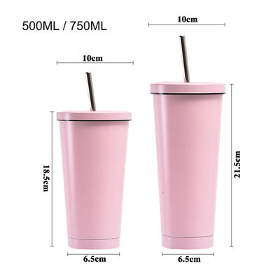 16oz 24oz Custom DIY Tazza di caffè Viaggi Tazza d'acqua doppia parete Acciaio inossidabile Tumbler