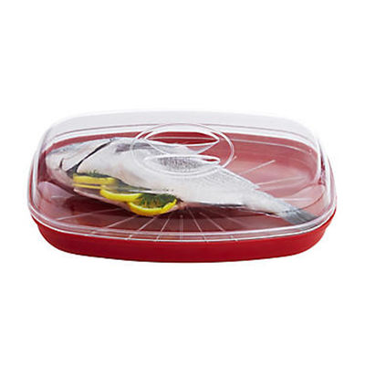 Cose da cucina per vapore a microonde senza BPA per pesce in plastica