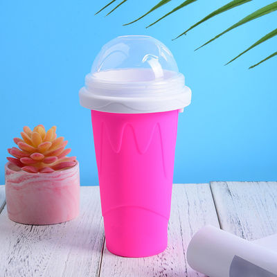 10.5*6*21cm Slushy Maker Cup Food Grade Silicone Pinch Slush Cup Ice Cream Tubes Tipo