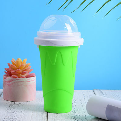 10.5*6*21cm Slushy Maker Cup Food Grade Silicone Pinch Slush Cup Ice Cream Tubes Tipo