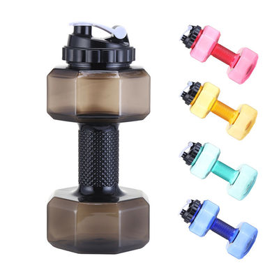 Adulti PETG Eco-friendly 2.6L Bottone d'acqua a forma di manubrio per esercizio fisico sportivo