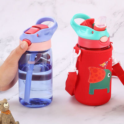 Logo personalizzato Bpa Gratis Bambini Bottiglia d'acqua con sostegno di paglia Tour Attività all'aria aperta