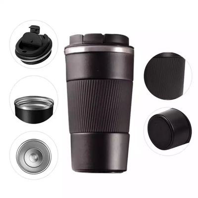 Coppa per auto a vuoto a misura di metallo a doppia parete di acciaio inossidabile Tazza da caffè da viaggio