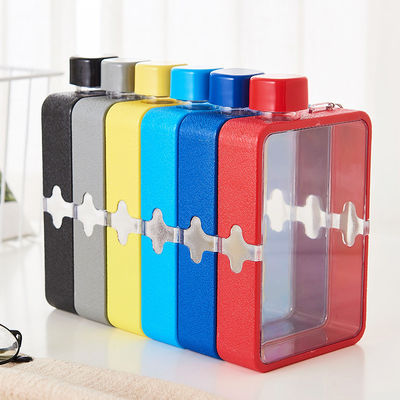 380 ml di BPA Free Square Sport Water Bottle con logo personalizzato e design minimalista