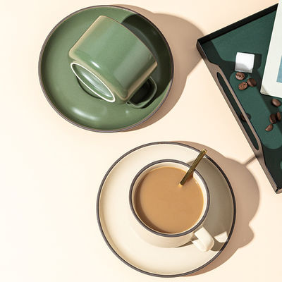 250 ml Capacità Nordic Matte Ceramic Coffee Mug and Plate Bundle con cucchiaio corrispondente