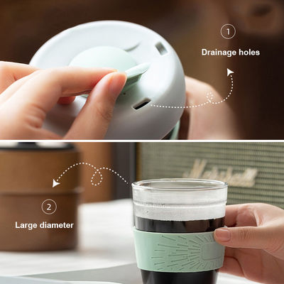 1 pezzo logo personalizzato borosilicato isolante tazza da caffè Tumbler per la bottiglia d'acqua