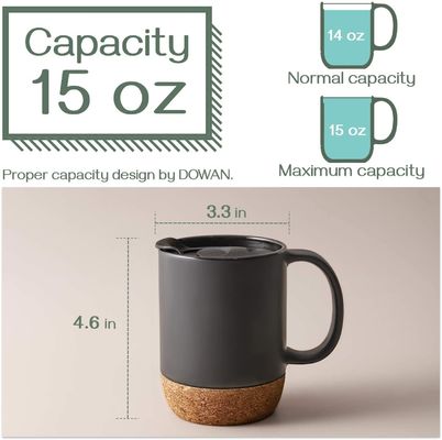 Grande tazza da caffè con maniglia in stile minimalista
