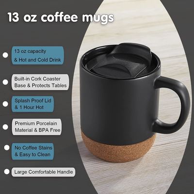 Grande tazza da caffè con maniglia in stile minimalista