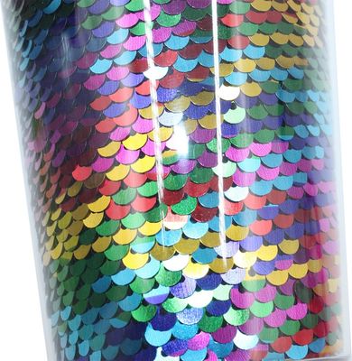 Dispositivo per la produzione di glitter con paglia e coperchio per il flusso d'acqua con rivestimento anticorrosione