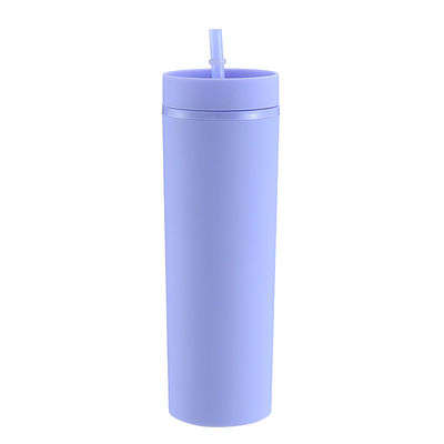 Minimalista Eco Friendly Custom Bpa Free 16oz PP Bottiglia d'acqua di plastica con cannucce
