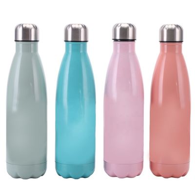 500ml Cola Forma Acciaio inossidabile doppia parete bottiglia d'acqua a vuoto per disegni personalizzati