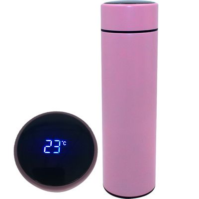 Acciaio inossidabile bottiglia d'acqua isolante a vuoto a doppia parete con display di temperatura a LED