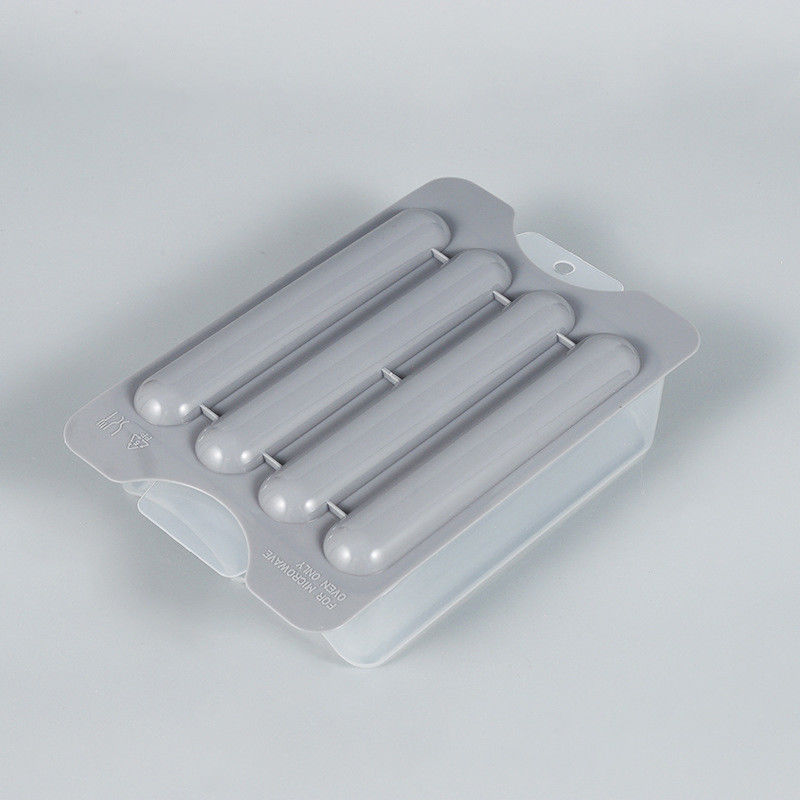 Cucina a vapore per hot dog in plastica senza BPA con colore personalizzato e compartimento per piatti laterali