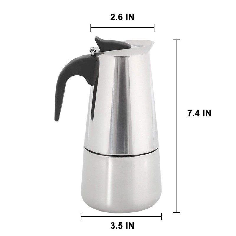 Strumenti per il caffè e il tè 6 tazze di acciaio inossidabile Moka Pot Espresso Caffettiera Bialetti