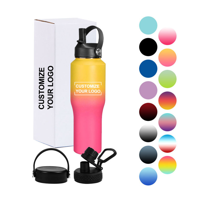 Migliora la tua attrezzatura da campeggio con questa bottiglia d'acqua in acciaio inossidabile da 32 oz e il coperchio del becco