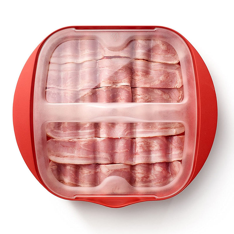 28*25*5cm Materiale PP di qualità alimentare per uso personale Forno a microonde con coperchio accetta logo personalizzato