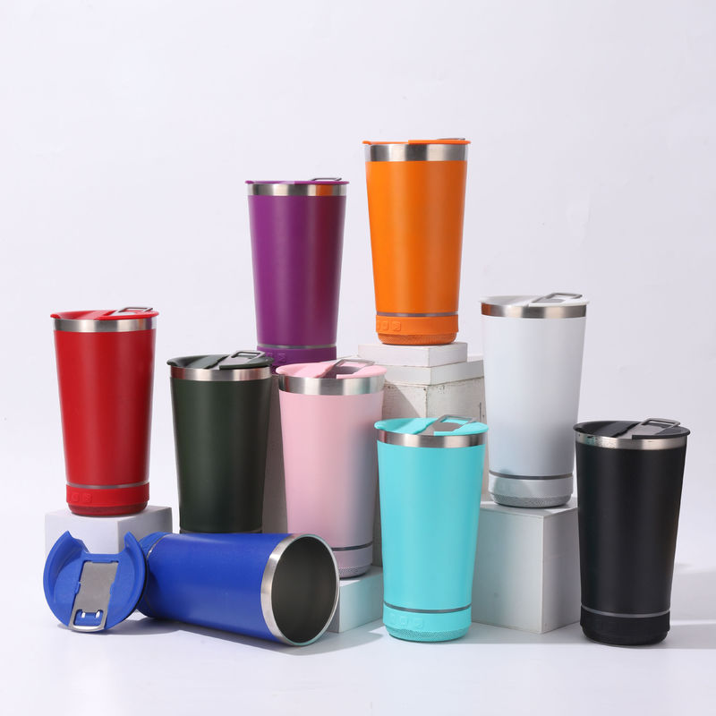Logo del Cliente 20oz Bluetooth altoparlante Tumbler Acciaio inossidabile impermeabile Coppa di musica per festa