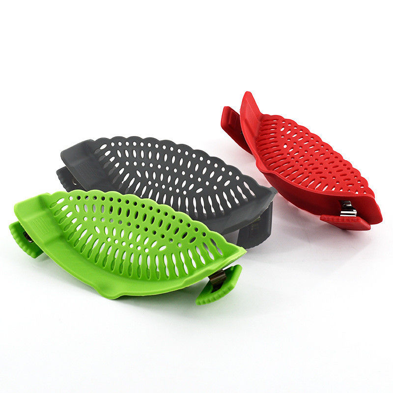 Clip On filtro per pentole Panna si adatta a tutte le pentole e ciotole filtro da cucina in silicone