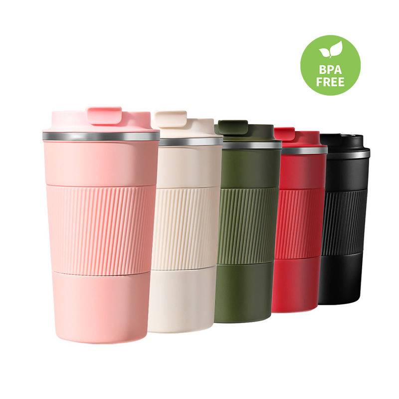 Tazza da caffè in acciaio inossidabile da 380 ml per viaggi in auto Colori personalizzati accettati