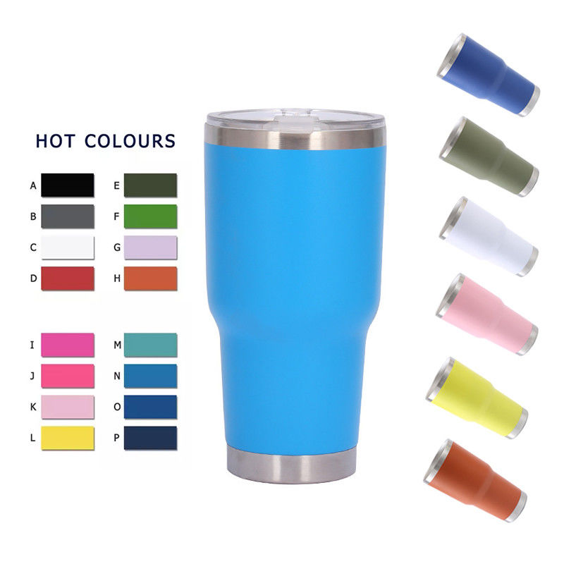 30oz BPA GRATUITO Insulated Tumbler Acciaio inossidabile Tazza aspirapolvere con coperchio Logo del cliente