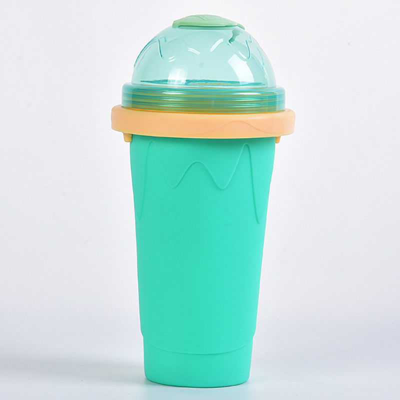 10.5*6*21cm Slushy Maker Cup Food Grade Silicone Pinch Slush Cup Ice Cream Tubes Tipo
