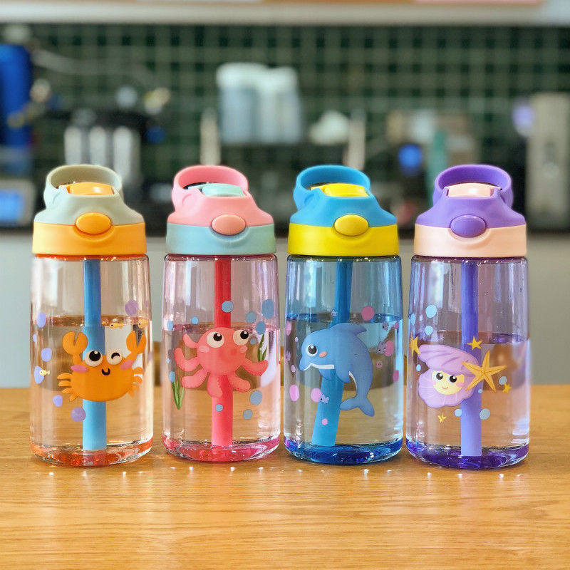 Logo personalizzato Bpa Gratis Bambini Bottiglia d'acqua con sostegno di paglia Tour Attività all'aria aperta