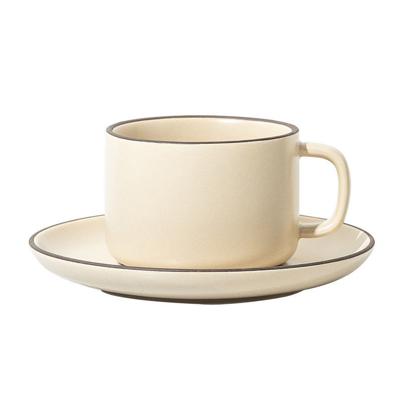 250 ml Capacità Nordic Matte Ceramic Coffee Mug and Plate Bundle con cucchiaio corrispondente