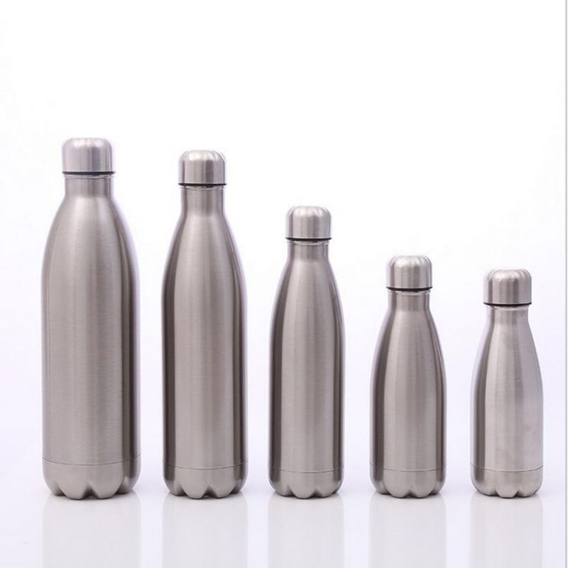 Isolamento termico 500ml Acciaio inossidabile doppio muro Bottiglia d'acqua a vuoto Cola Forma Sublimazione Sport Bottiglia